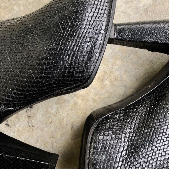 Loeffler Randall snakeskin platform ankle boots 10 - Picture 7 of 7